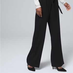 NWOT White House Black Market “The Wide Leg” black belted pants sz 8